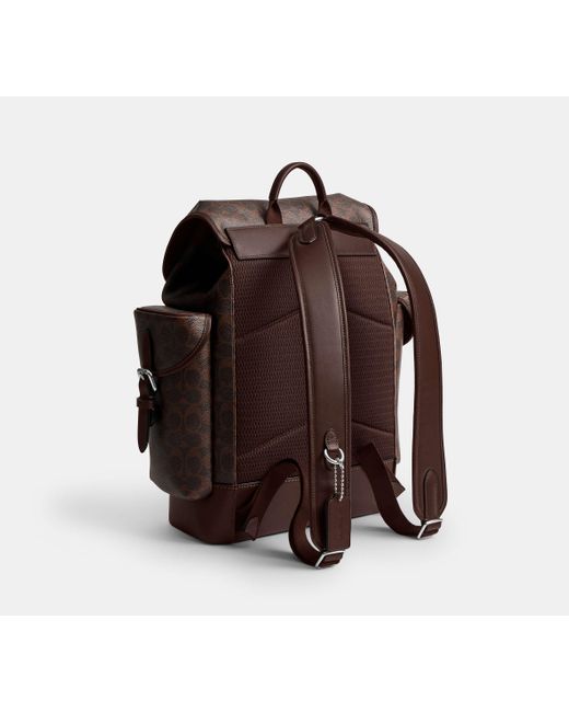 COACH Black Hitch Backpack for men