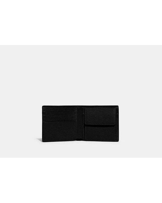 COACH Black 3-In-1 Wallet With Signature Canvas Interior
