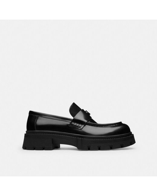 COACH Platform Loafer in Black for Men | Lyst