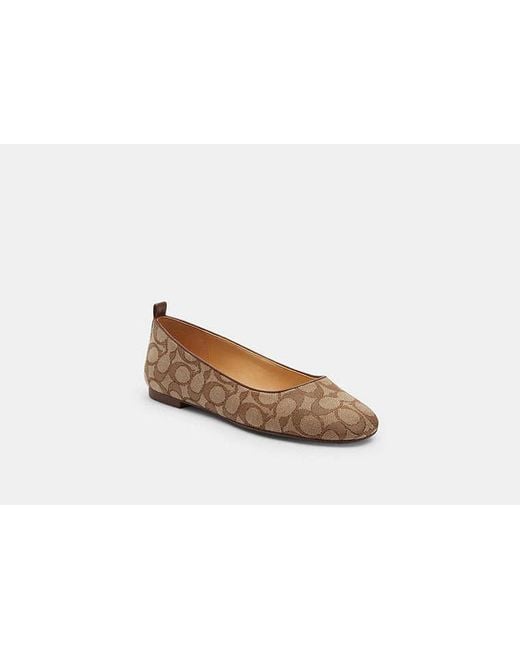 COACH Black Wendie Ballet In Signature Jacquard