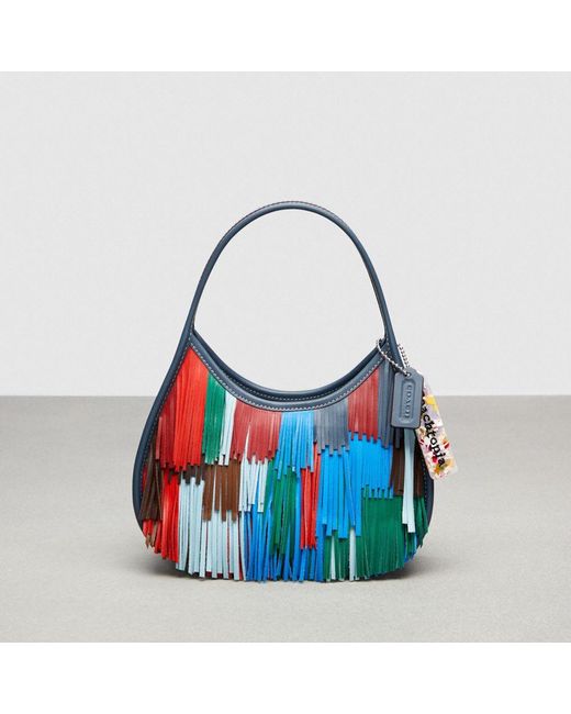 COACH Ergo Bag In Fringe Upcrafted Leather in Blue Lyst