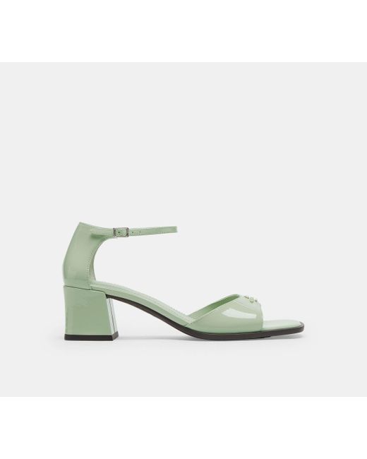 COACH Black Block Heel Sandal