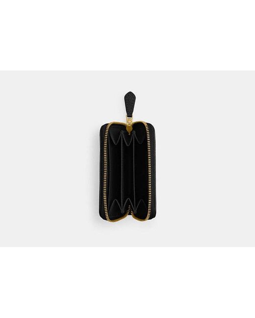 COACH Black Essential Small Zip Around Card Case