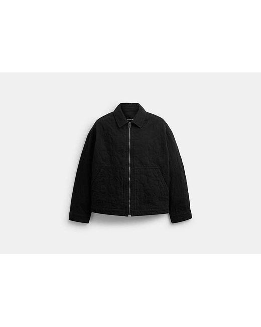 COACH Black Quilted Workwear Jacket for men