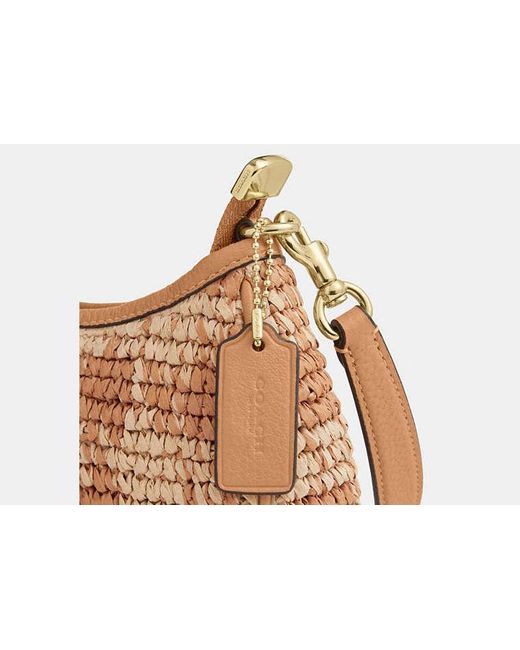 COACH Black Teri Mini Crossbody Bag With Gingham Print