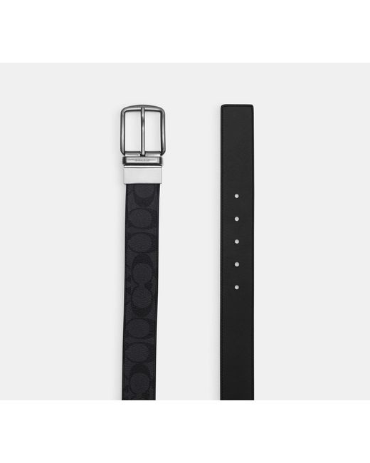 COACH Black Harness Buckle Cut To Size Reversible Belt, 38 Mm for men