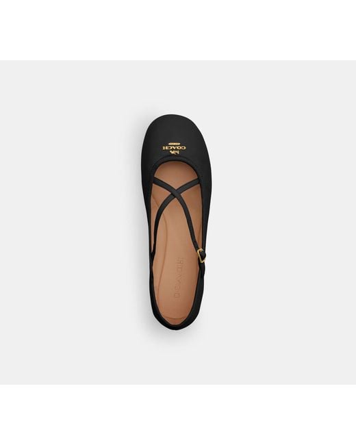 COACH Black Phoebe Ballet Flat
