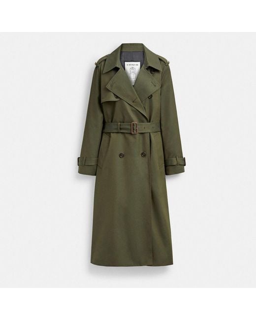 COACH★Relaxed Trench COACH Relaxed Trench in Green | Lyst