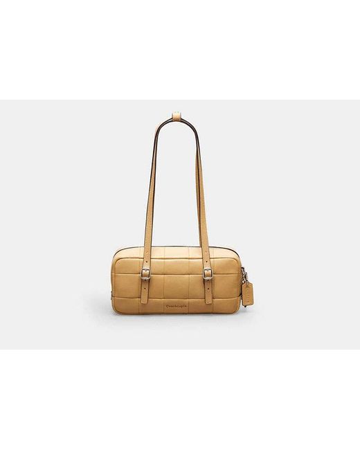 COACH Black Alter/ego Satchel Bag In Checkerboard Upcrafted Leather