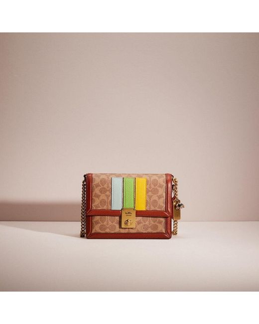 COACH Upcrafted Hutton Shoulder Bag In Signature Canvas in Brass/Tan/Rust (Brown) Lyst