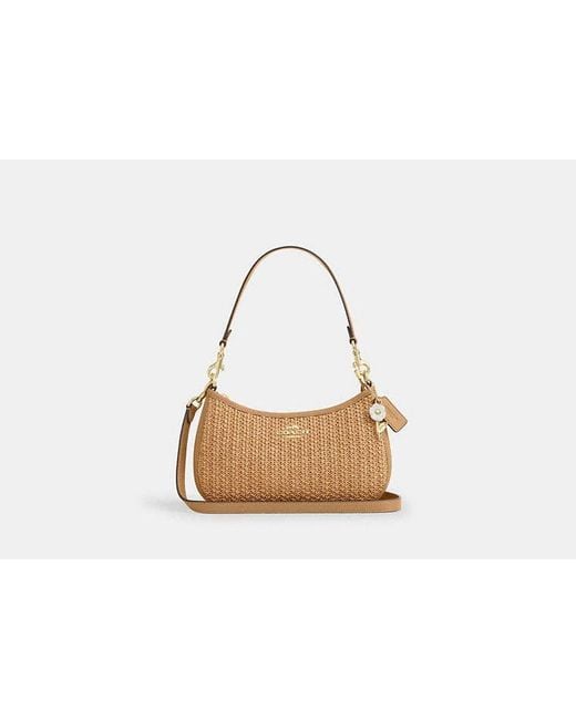 COACH Black Teri Shoulder Bag With Charm