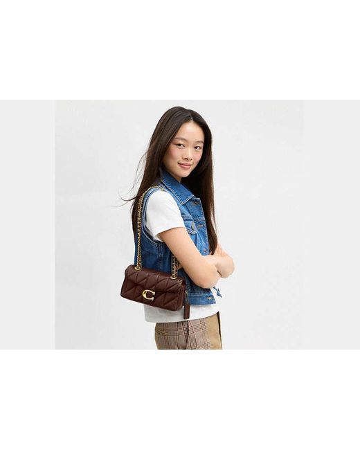 COACH Brown Tabby Shoulder Bag 20 With Pillow Quilting