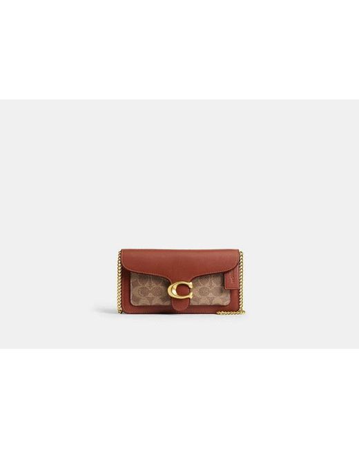 Bolso De Mano Tabby En Lona De Firma Y Cadena COACH de color Black