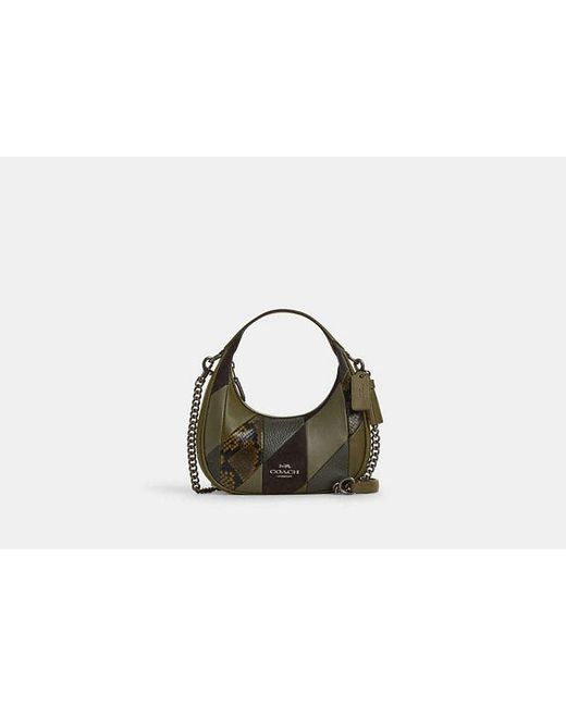 Mini Borsa A Tracolla Carmen Con Patchwork di COACH in Black