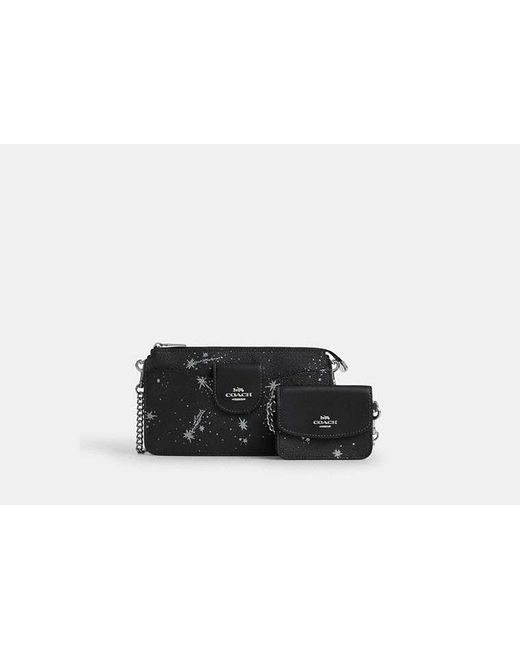 COACH Black Poppy Crossbody Bag With Star Print