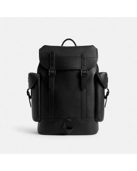 COACH Black Hitch Backpack for men