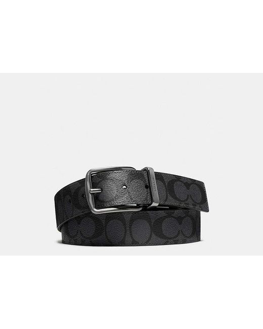 COACH Black Harness Buckle Cut To Size Reversible Belt, 38 Mm for men