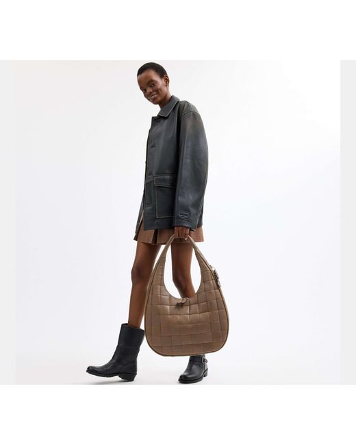 COACH Black Alter/Ego Large Crescent Shoulder Bag