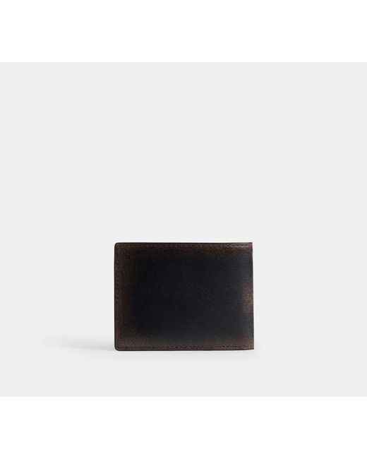 COACH Black Slim Billfold Wallet for men