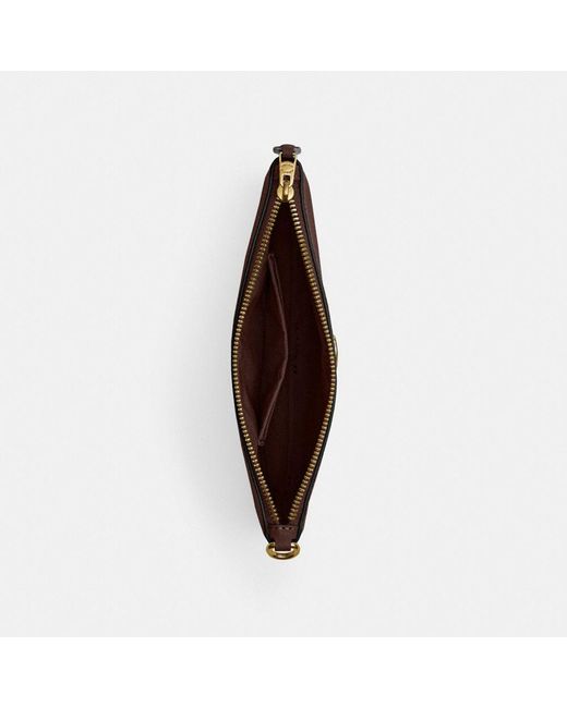 COACH Brown Essential Small Wristlet