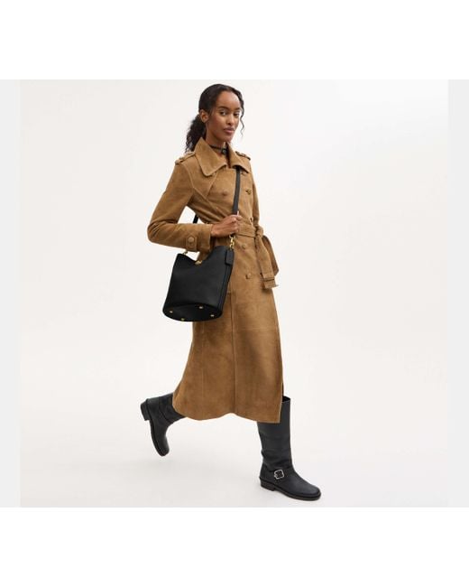 Borsa A Secchiello Morbida Willow di COACH in Black