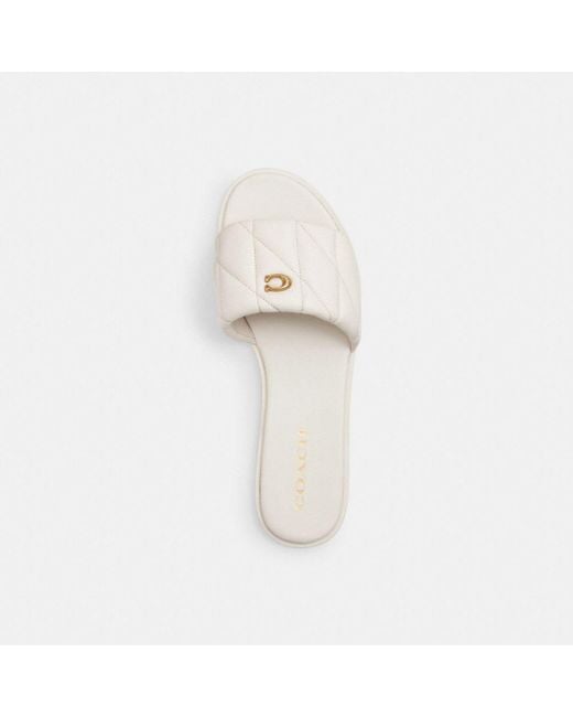 COACH Holly Sandal in White | Lyst