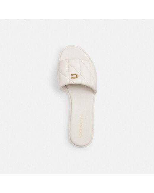 COACH White Holly Sandal