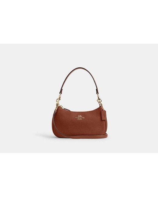 COACH Black Teri Shoulder Bag With Tooling