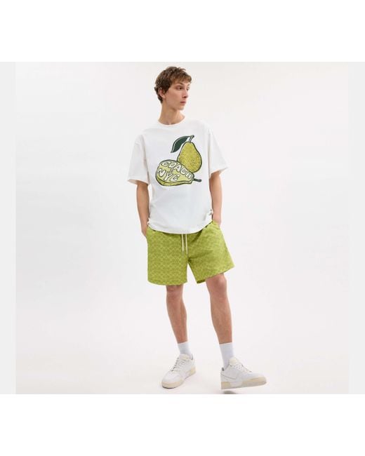 COACH Black Pear Relaxed T-Shirt for men