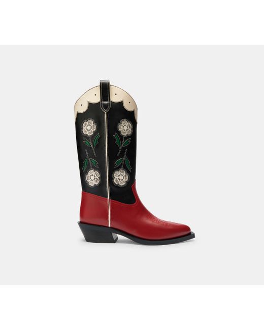 Bota vaquera Aria COACH de color Black