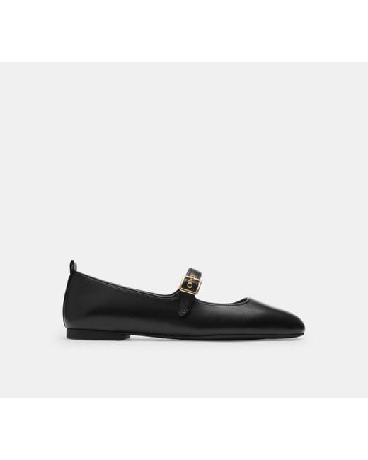 COACH Black C Rivet Mary Jane
