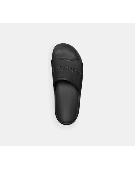 COACH Black Jesse Rubber Slide Shoes 13 D for men