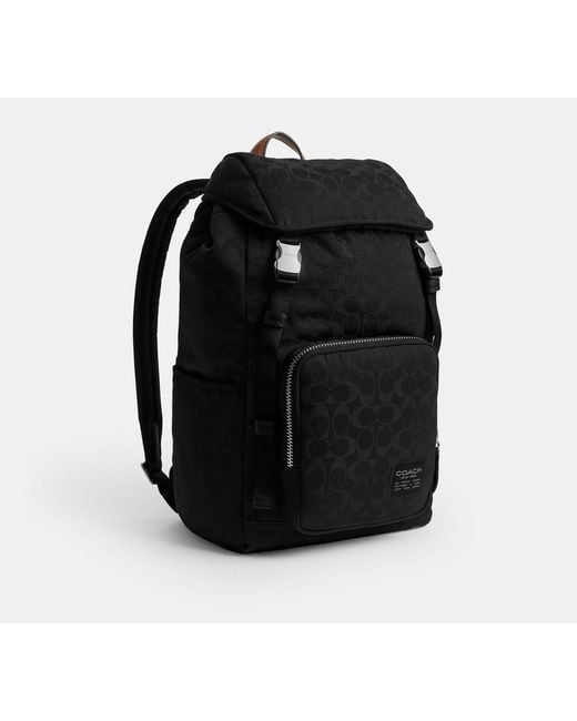 COACH Black Logan Backpack for men