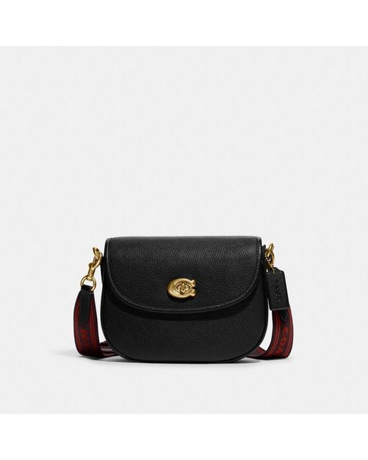 COACH Willow Saddle Bag in Black Lyst