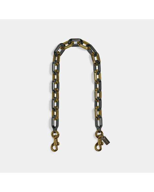 COACH Black Link Chain Strap