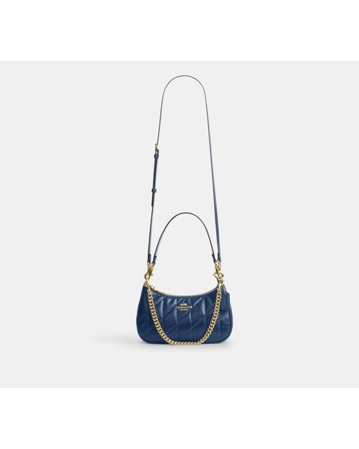 COACH Blue Teri Shoulder Bag With Quilting