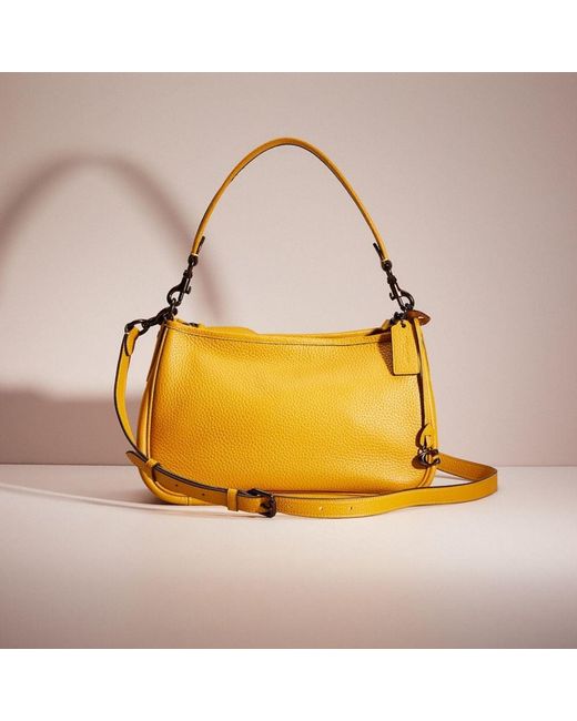 COACH Restored Cary Crossbody in Yellow Lyst