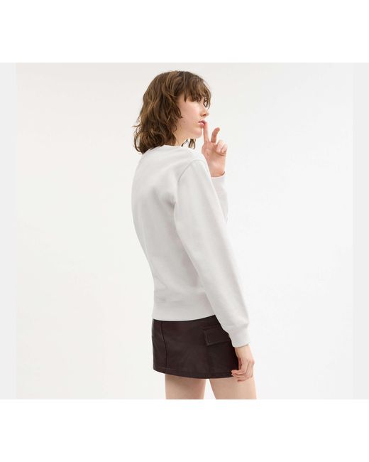 COACH White Coach Crewneck Top
