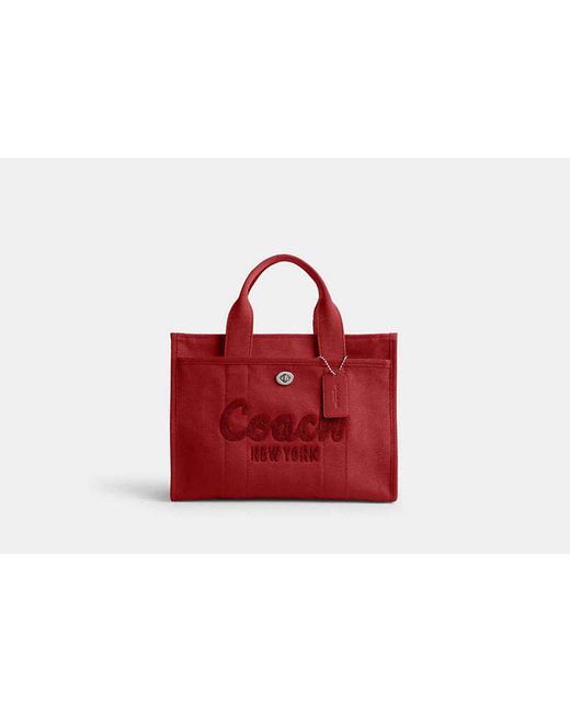 COACH Red Cargo Tote Bag