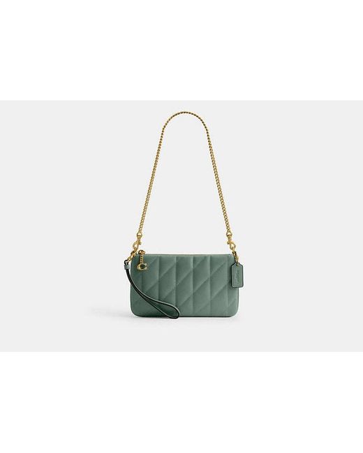 Bolsa Acolchada COACH de color Green