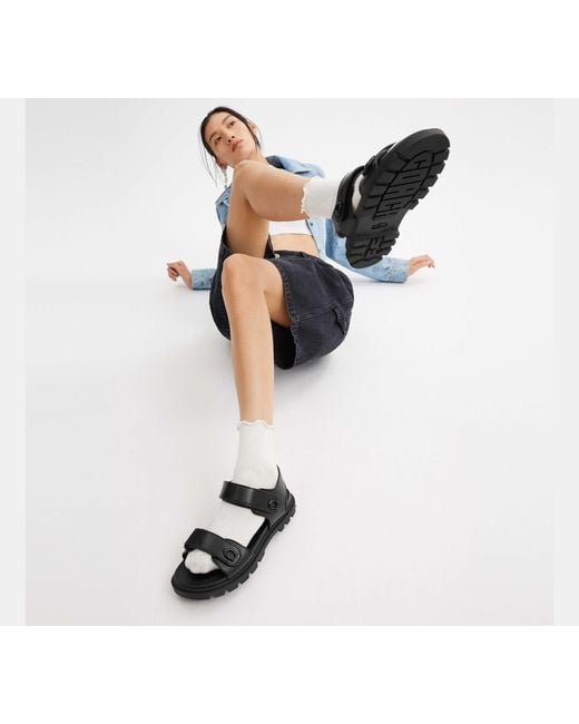 COACH Black 'Brynn' Sandals