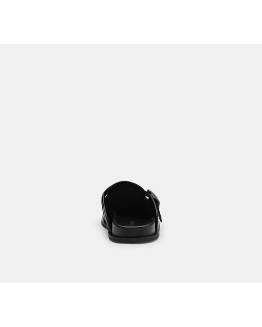 COACH Black Buckle Clog for men