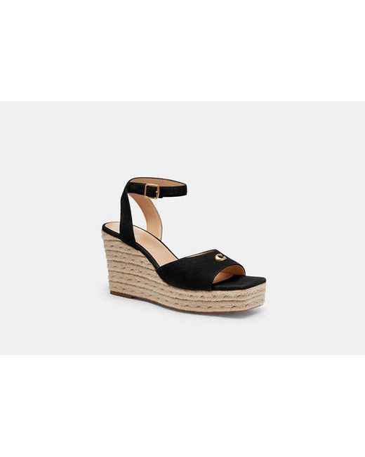 Espadrille Con Zeppa di COACH in Black