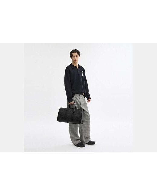 Sac Compass 45 En Toile Exclusive COACH pour homme en coloris Black