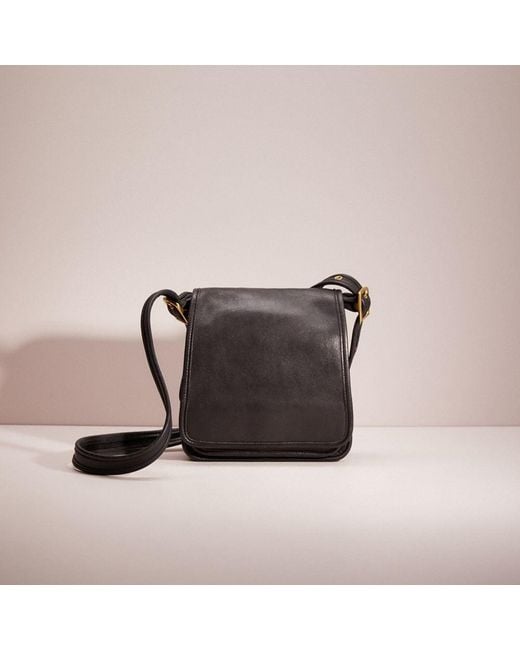 COACH Leather Vintage Legacy Studio Flap Bag in Brass/Black (Black) Lyst