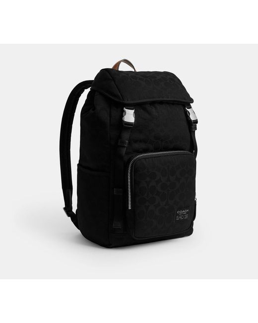 COACH Black Logan Backpack for men