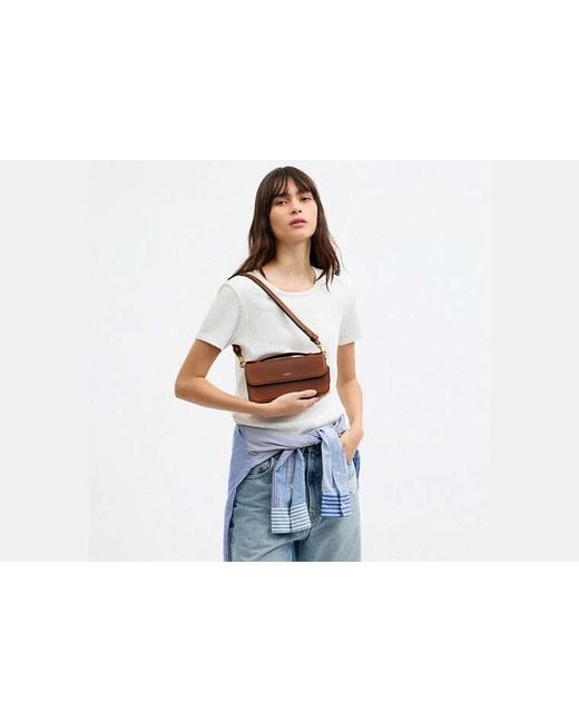 COACH Black New York Elora Top Handle Crossbody Bag