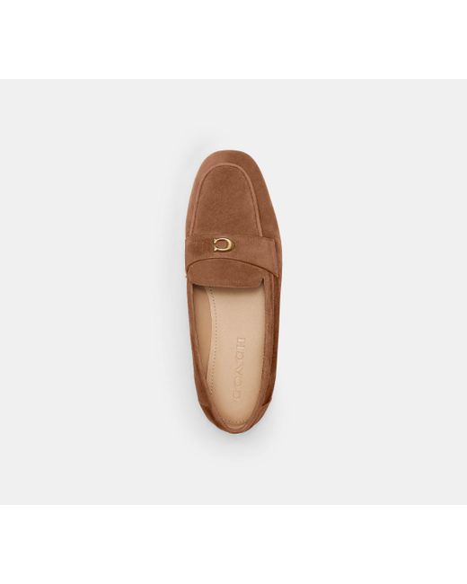 COACH Brown Sculpted C Loafer