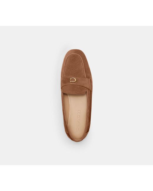 COACH Brown Sculpted C Loafer