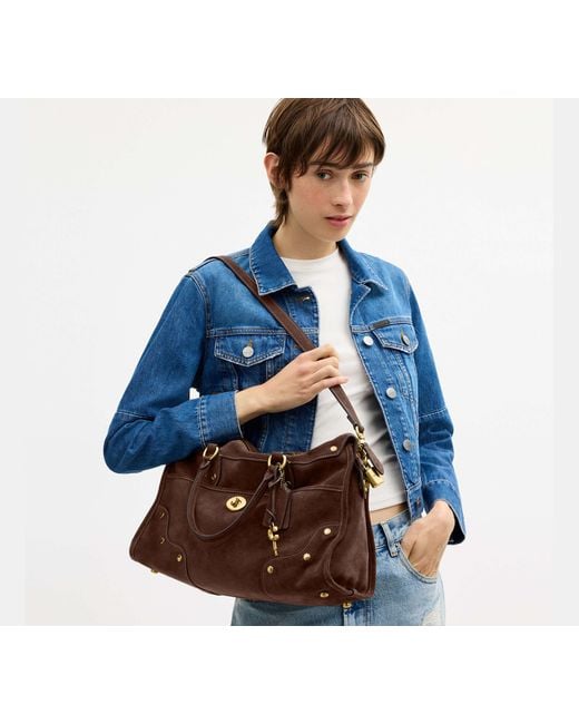 COACH Black Rhyder Satchel Bag 38